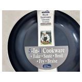New 5 in 1 Blue Sapphire Ceramic Coated 11 inch Frying Pan