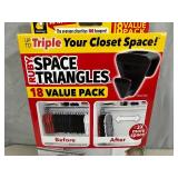 New Pack of 18 Ruby Space Triangles For Closet Organization