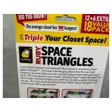New Pack of 18 Ruby Space Triangles For Closet Organization