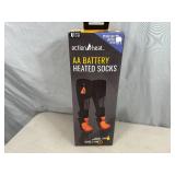 New Pair of Action Heat Battery Heated Socks - Unisex - S/M