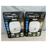 2 New Battery Powered Up/Down LED Night Lights
