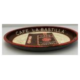 1940's CAFÉ La Bastilla 'BUENO HASTA LA ULTIMA GOTA' Metal Serving Tray 13'