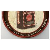1940's CAFÉ La Bastilla 'BUENO HASTA LA ULTIMA GOTA' Metal Serving Tray 13'