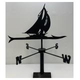 Antique Heavy Metal Sailboat Themed Weathervane 26' x 32'