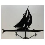 Antique Heavy Metal Sailboat Themed Weathervane 26' x 32'