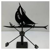 Antique Heavy Metal Sailboat Themed Weathervane 26' x 32'