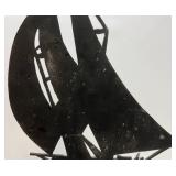 Antique Heavy Metal Sailboat Themed Weathervane 26' x 32'