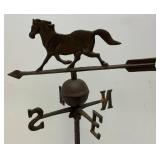 Vintage Cast Iron Horse Themed Weathervane 17' x 27'