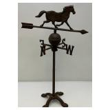 Vintage Cast Iron Horse Themed Weathervane 17' x 27'