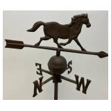 Vintage Cast Iron Horse Themed Weathervane 17' x 27'