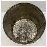 Antique Metal Canister With Lid And 'SILVER LEAF LARD' Advertisement 12 1/2' x 14'
