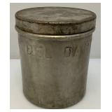 Very Heavy Metal 'MODEL DAIRY INC.' Cream Canister With Lid 9' x 10'
