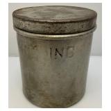 Very Heavy Metal 'MODEL DAIRY INC.' Cream Canister With Lid 9' x 10'