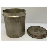 Very Heavy Metal 'MODEL DAIRY INC.' Cream Canister With Lid 9' x 10'