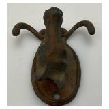 Antique Cast Iron Doublke Coat Hook 4' x 4 3/4'