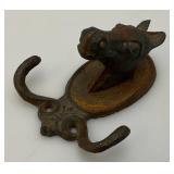 Antique Cast Iron Doublke Coat Hook 4' x 4 3/4'