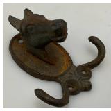 Antique Cast Iron Doublke Coat Hook 4' x 4 3/4'