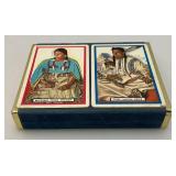 Vintage GREAT NORTHERN RAILROAD Winold Reiss Double Deck Of Playing Cards