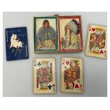 Vintage GREAT NORTHERN RAILROAD Winold Reiss Double Deck Of Playing Cards