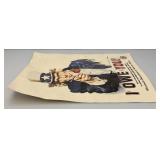 Vintage Uncle Sam 'I OWE YOU!' Wisconsin Department Of Veterans Affairs Poster 17' x 22'