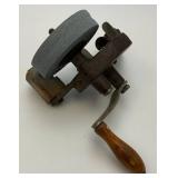 Antique Hand Turn Bench Grinder