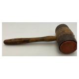 Antique Wooden And Metal Mallet 5 1/2' x 12 1/2'