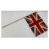 Antique British Flag 11' x 17' 30' Stick