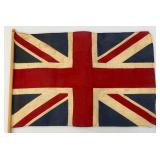 Antique British Flag 11' x 17' 30' Stick