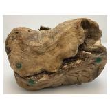 Vintage ALBERT GUIBARA Driftwood And Gilt Metal Art Sculpture Mid-Century Modern 7 1/2' x 8'