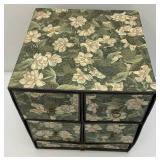 Vintage Cardboard Floral Oriental Style 5 Drawer Chest And More 12' x 13'