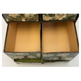 Vintage Cardboard Floral Oriental Style 5 Drawer Chest And More 12' x 13'