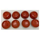 Antique Japanese Edo Era Red Lacquer Makie Wooden Lidded Soup/Rice Bowls, Plates, Sake Cups And More