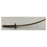 Very Cool Miniature All Metal Souvenir Samurai Sword Brought Back By An American Soldier 13'