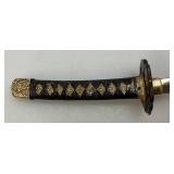 Very Cool Miniature All Metal Souvenir Samurai Sword Brought Back By An American Soldier 13'