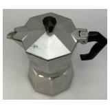 Vintage Junior Express Aluminum Expresso Stovetop Maker 1 Cup Personal Made in Italy 6'