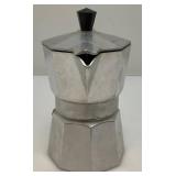 Vintage Junior Express Aluminum Expresso Stovetop Maker 1 Cup Personal Made in Italy 6'