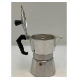 Vintage Junior Express Aluminum Expresso Stovetop Maker 1 Cup Personal Made in Italy 6'