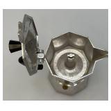Vintage Junior Express Aluminum Expresso Stovetop Maker 1 Cup Personal Made in Italy 6'