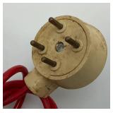 Vintage Red Rotary Phone With Vintage Cord