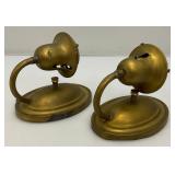 Antique Brass Wall lights (Missing Glass Shades)