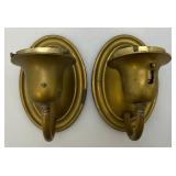 Antique Brass Wall lights (Missing Glass Shades)
