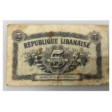 Misc. 1940's Libanaise Currency