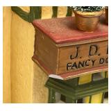 Vintage Dept. 56 Heritage Collection Dickens' Village Series 'J.D. Nichols Toy SHop' In Original Box (Chip On Awning)