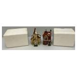 Misc. Vintage Dept. 56 Heritage Collection Dickens' Village Series 'BUMPSTEAD NYE CLOAKS' &  SLEEPY HOLLOW CHURCH In Original STYROFOAM