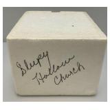 Misc. Vintage Dept. 56 Heritage Collection Dickens' Village Series 'BUMPSTEAD NYE CLOAKS' &  SLEEPY HOLLOW CHURCH In Original STYROFOAM