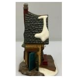 Vintage Dept. 56 Collectibles Including  Dickens 'ASHLEY POND SKATING PARTY' Missing One Figure Set & Porcelain Evergreen Trees In Original Box