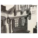 Vintage Dept. 56 Collectibles Including  Dickens 'ASHLEY POND SKATING PARTY' Missing One Figure Set & Porcelain Evergreen Trees In Original Box