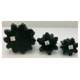 Vintage Dept. 56 Collectibles Including  Dickens 'ASHLEY POND SKATING PARTY' Missing One Figure Set & Porcelain Evergreen Trees In Original Box