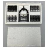 Vintage Dept. 56 Heritage Collection 'KINGS ROAD CAB' And 'VICTORIAN WROUGHT IRON FENCE & GATE' In Original Boxes