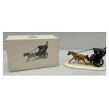 Vintage Dept. 56 Heritage Collection 'KINGS ROAD CAB' And 'VICTORIAN WROUGHT IRON FENCE & GATE' In Original Boxes